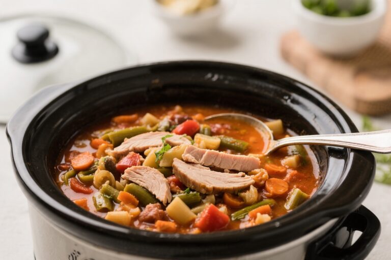 Slow Cooker Minestrone with Turkey – A Cozy, Hearty Weeknight Soup
