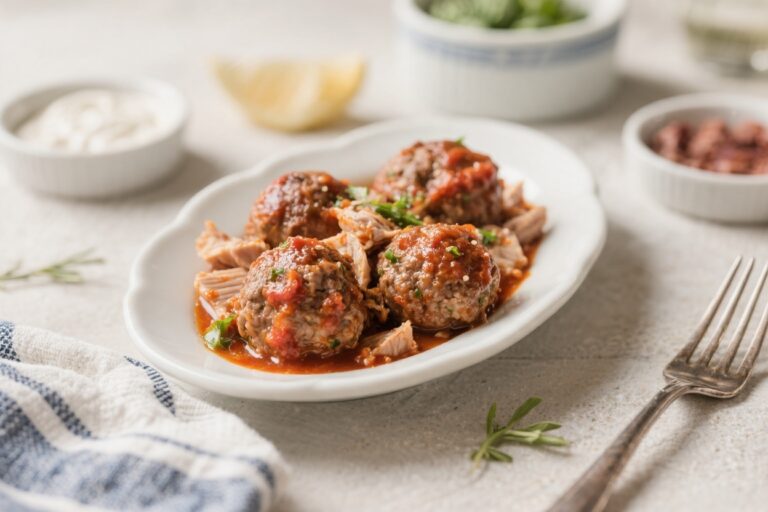 Slow Cooker Greek Turkey Meatballs – Tender, Flavorful, and Easy