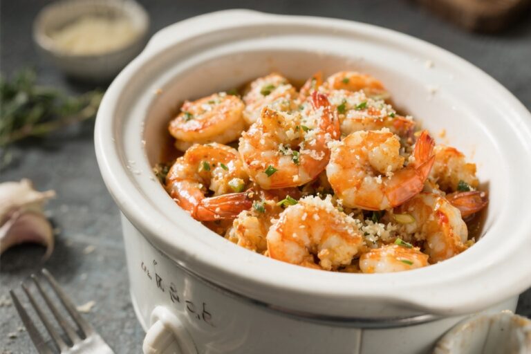 Slow Cooker Garlic Parmesan Shrimp – Cozy, Comforting, and Effortless