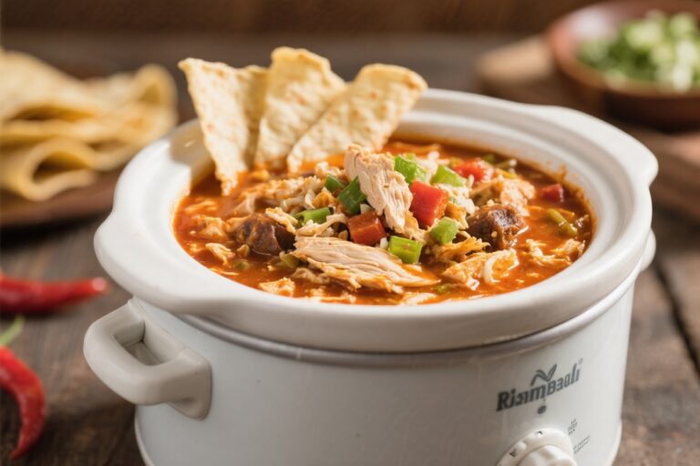 Crockpot Chicken Enchilada Soup – Cozy, Flavorful, and Effortless