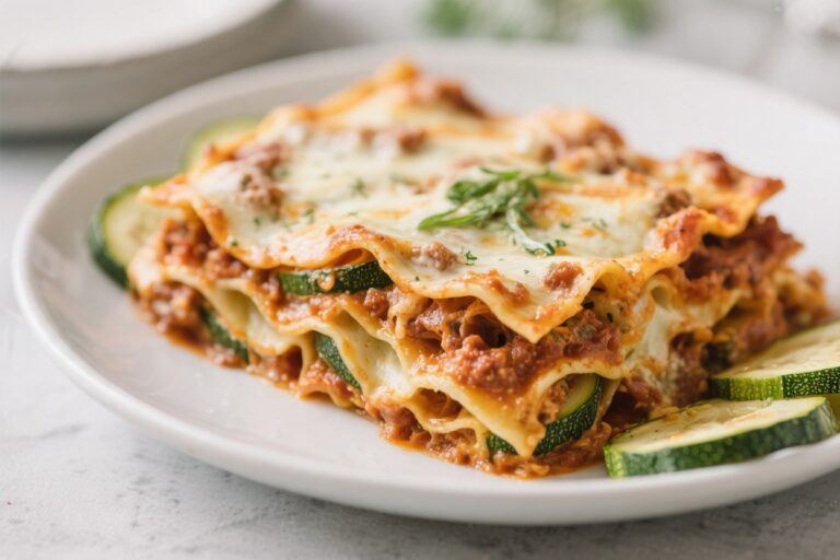 Slow Cooker Zucchini Lasagna – A Cozy, Low-Carb Comfort Dish