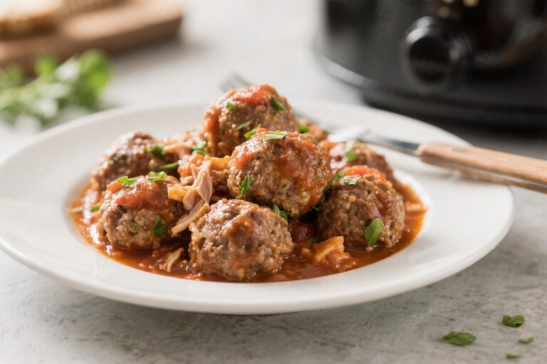 Healthy Slow Cooker Turkey Meatballs – Tender, Saucy, and Easy