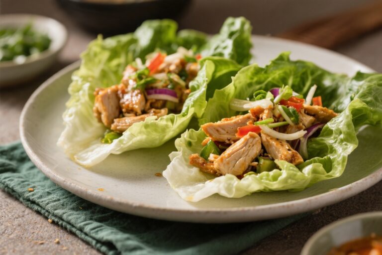 Slow Cooker Asian Chicken Lettuce Wraps – Easy, Flavor-Packed, Weeknight Friendly