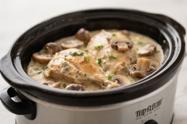 Crockpot Creamy Mushroom Chicken – Cozy, Weeknight-Ready Comfort
