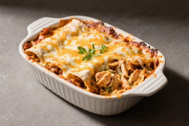 Cheesy Chicken Enchilada Bake – Comforting, Crowd-Pleasing, and Easy
