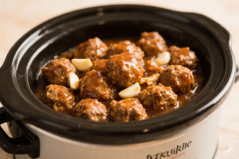 Crockpot Honey Garlic Turkey Meatballs – Easy, Saucy, and Crowd-Pleasing