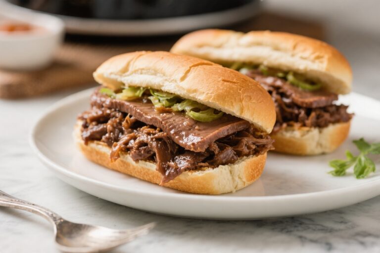 Slow Cooker French Dip Sandwiches – Tender Beef With Rich Au Jus