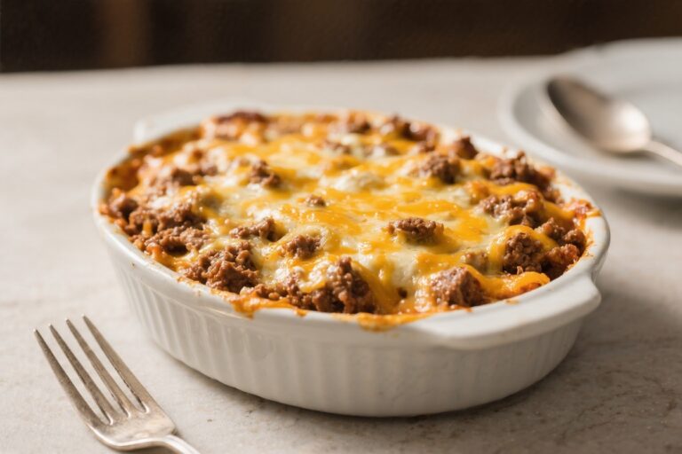 Cheesy Ground Beef Casserole – Cozy, Crowd-Pleasing Comfort Food