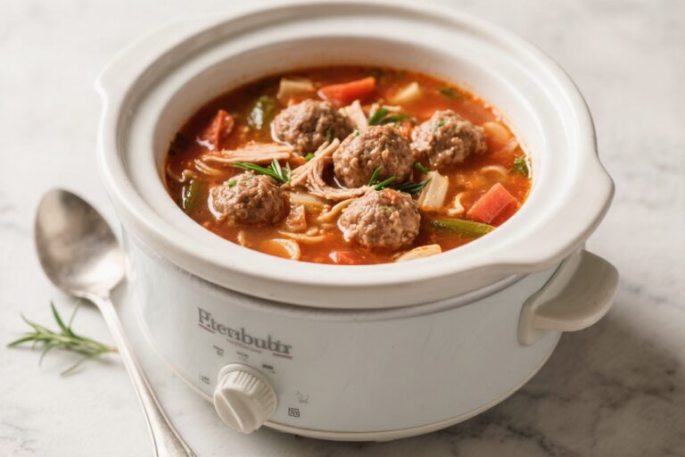 Crockpot Italian Turkey Meatball Soup – Cozy, Flavorful, and Easy