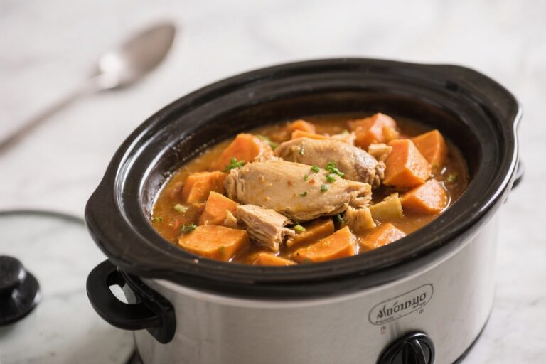 Crockpot Chicken & Sweet Potato Stew – Cozy, Hearty, and Simple