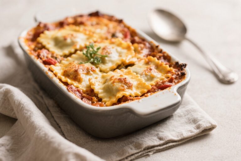 Easy Baked Ravioli Casserole – A Cozy, No-Fuss Dinner