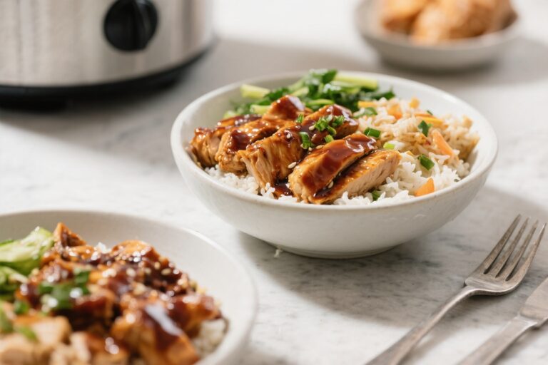 Crockpot Teriyaki Chicken Bowls – Easy, Flavorful, and Weeknight-Friendly