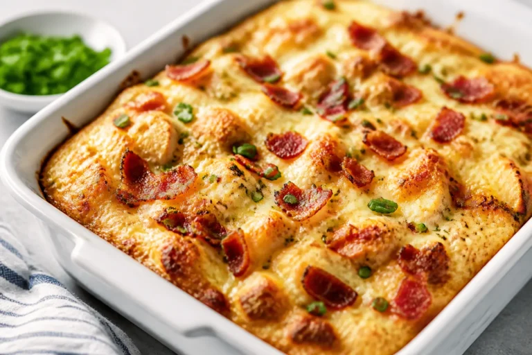 Low Carb Chicken Bacon Ranch Casserole – Creamy, Comforting, and Weeknight Easy