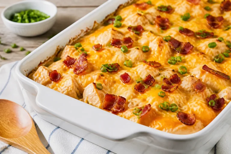 Healthy Crack Chicken Casserole – Creamy, Comforting, and Lightened Up