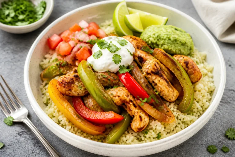 Chicken Fajita Cauliflower Rice Bowls – A Fresh, Flavor-Packed Weeknight Dinner