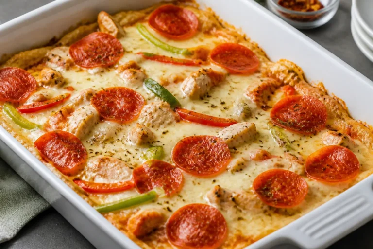 Healthy Pizza Chicken Bake – A Saucy, Cheesy Weeknight Favorite