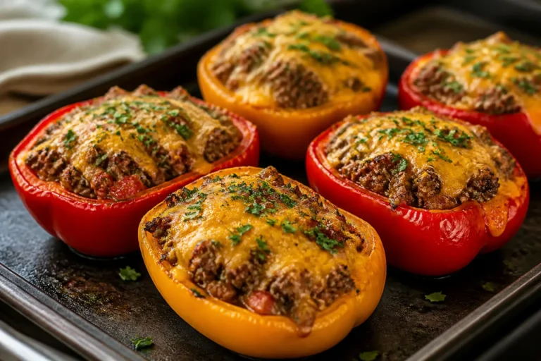 Healthy Cheeseburger Stuffed Peppers – A Lighter Take on a Classic Favorite
