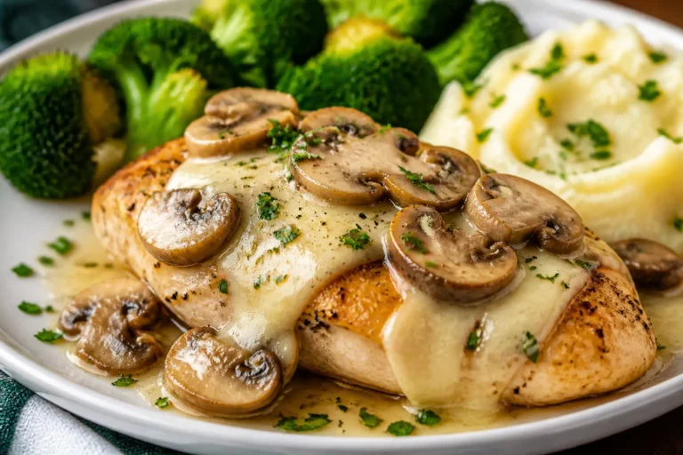 Healthy Mushroom Swiss Chicken – Simple, Comforting, and Packed With Flavor