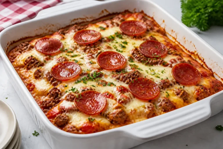 Low Carb Pizza Casserole – All the Flavor, Fewer Carbs