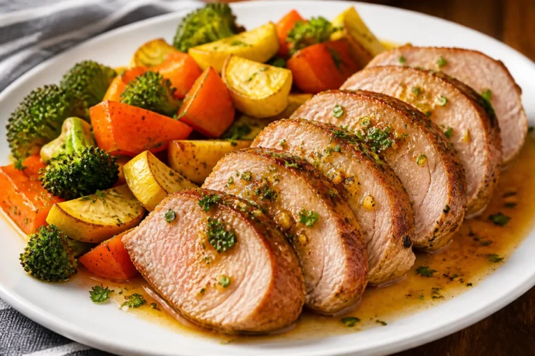 Garlic Butter Pork Tenderloin and Veggies – A Cozy, One-Pan Dinner
