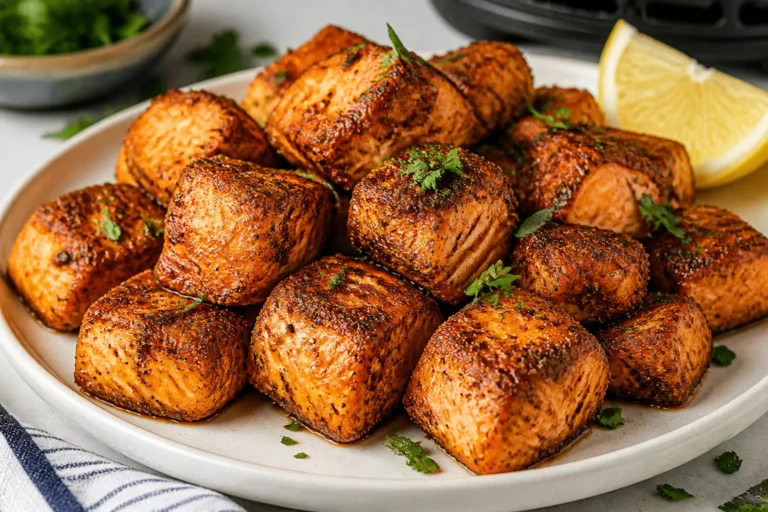 Air Fryer Cajun Salmon Bites – Crispy, Spicy, and Ready Fast