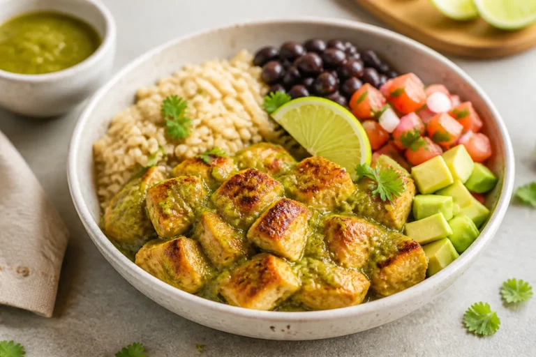 Healthy Salsa Verde Chicken Bowls – Fresh, Flavorful, and Easy