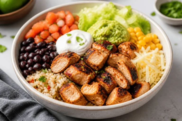 High Protein Chicken Burrito Bowls – Flavor-Packed, Meal-Prep Friendly