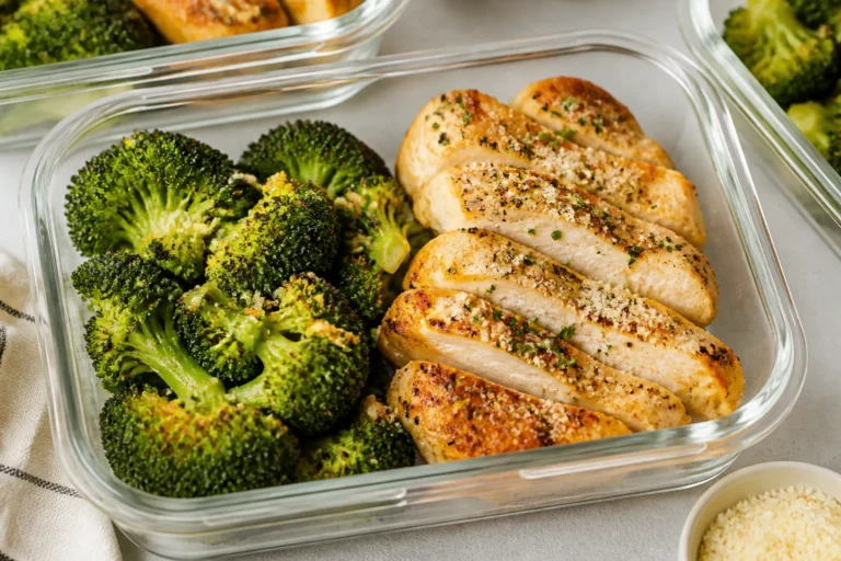 Garlic Parmesan Chicken & Broccoli Meal Prep – Simple, Flavor-Packed Lunches for the Week