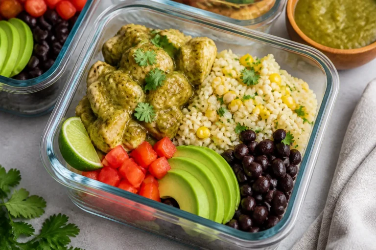 Salsa Verde Chicken Meal Prep Bowls – Fresh, Zesty, and Ready for the Week