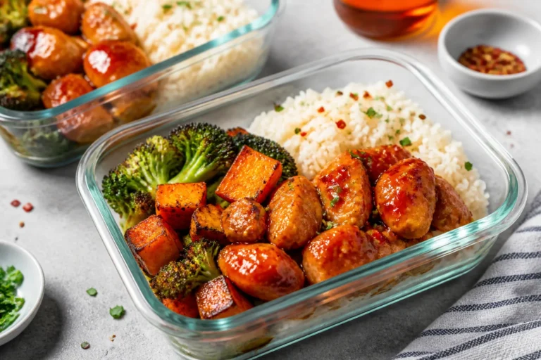Hot Honey Chicken Meal Prep Bowls – Sweet, Spicy, and Ready for the Week