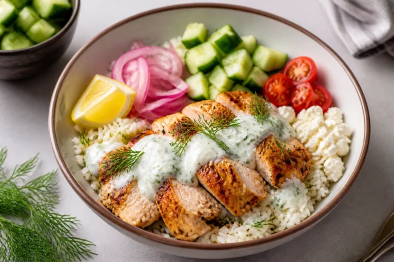 Chicken Tzatziki Rice Bowls – Fresh, Bright, and Satisfying