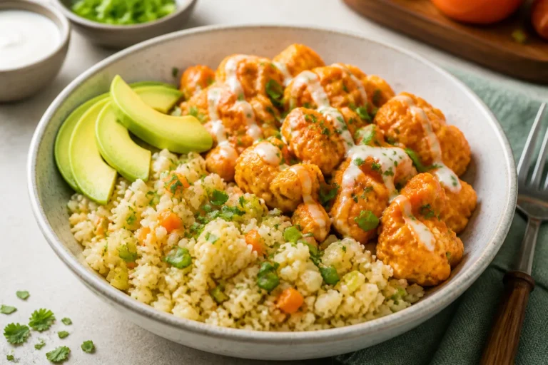 Buffalo Chicken Cauliflower Rice Bowls – A Flavor-Packed, Lighter Weeknight Favorite