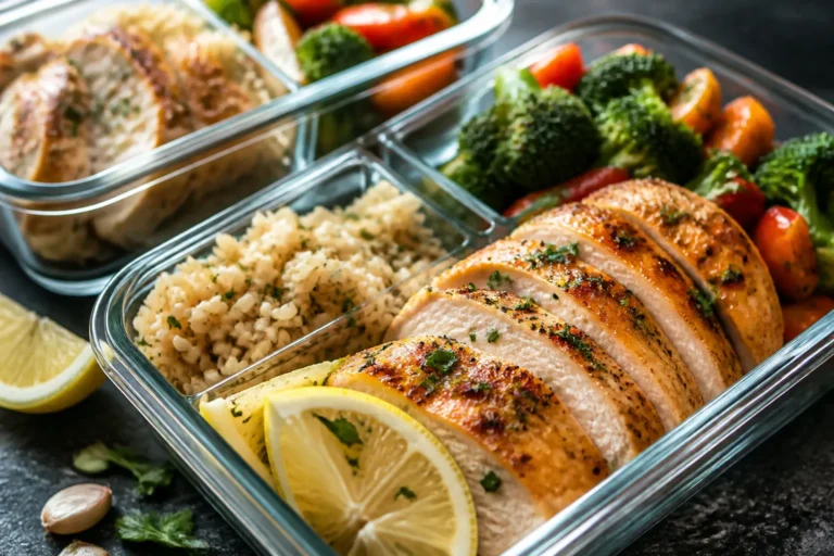 Lemon Garlic Chicken Meal Prep Bowls – Bright, Simple, and Ready for the Week