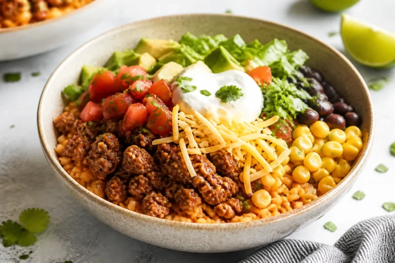 Turkey Taco Rice Bowls – A Fresh, Flavor-Packed Weeknight Meal