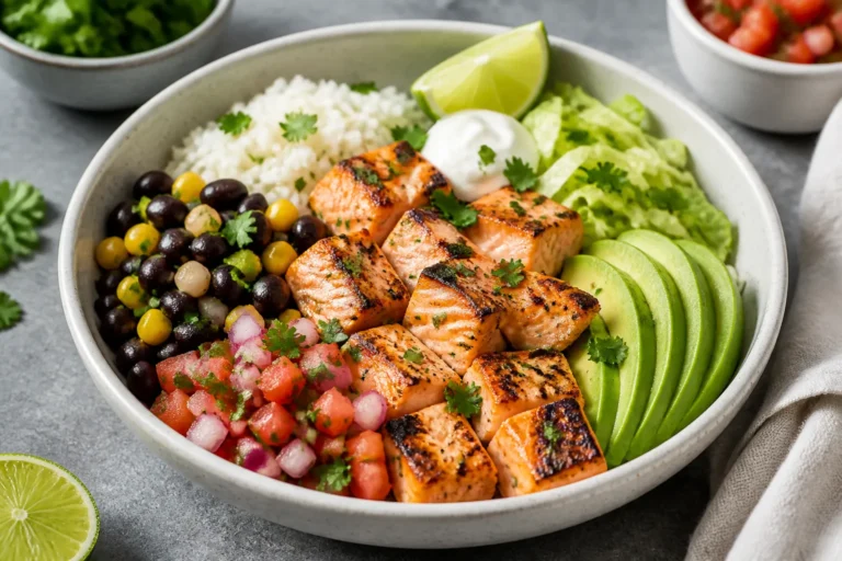 Healthy Salmon Burrito Bowls – Fresh, Flavorful, and Easy