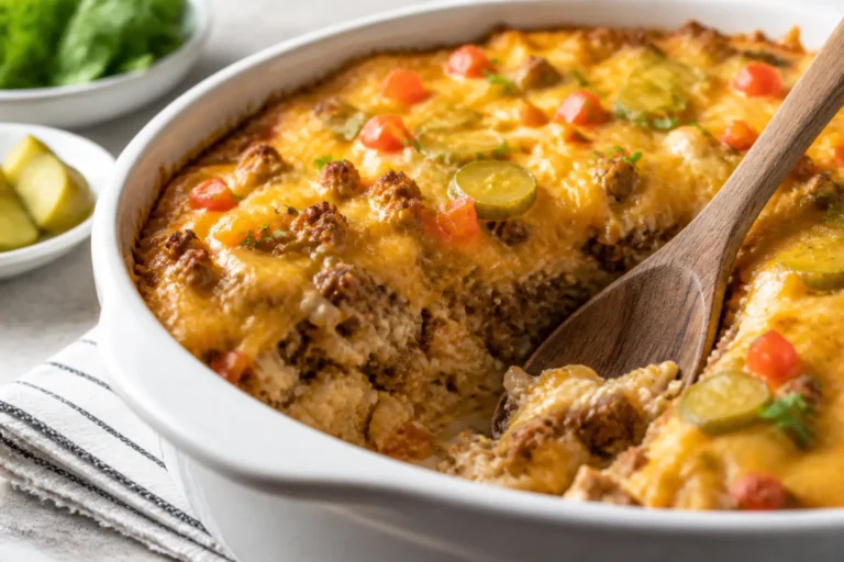 Healthy Cheeseburger Casserole – A Lighter, Comforting Weeknight Favorite