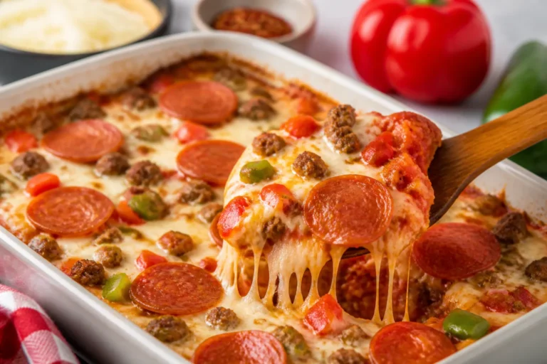 High Protein Pizza Casserole – A Comforting, Muscle-Friendly Bake